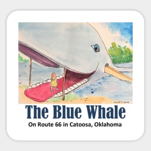 The Blue Whale on Route 66 Sticker